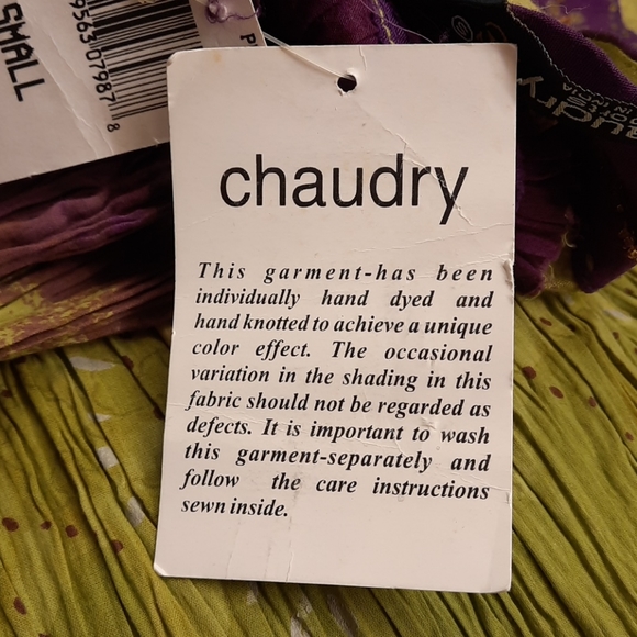 NWT, Chaudry KC Sports Purple Hand Dyed Skirt (flaws) - Picture 10 of 12